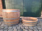 Wijntonnen van 500l verzaagd naar wens! Knap en kwaliteit, Tuin en Terras, Bloembakken en Plantenbakken, Ophalen, Zo goed als nieuw