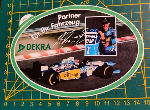 Sticker F1 Benetton Renault Michael Schumacher Dekra 1995, Collections, Autocollants, Enlèvement ou Envoi