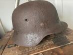 WW2 Duitse M40 helmschaal met linerband en splitpennen, Verzenden, Landmacht, Helm of Baret