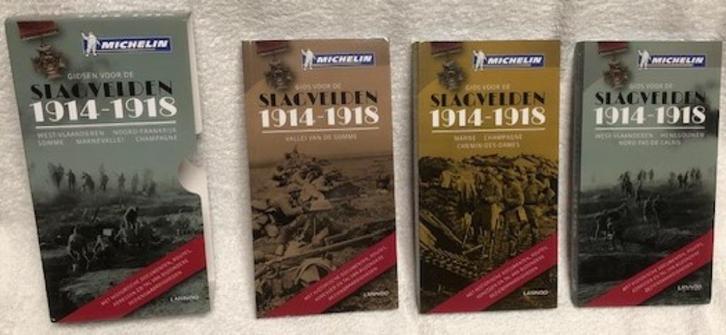 3 Michelin gidsen in casette slagvelden 1914-1918, Boeken, Oorlog en Militair, Zo goed als nieuw, Landmacht, Voor 1940, Verzenden