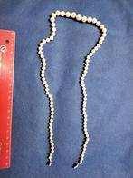 vintage collier van witte parels 61 cm sluiting om te richte, Nieuw, Beige, Kunststof, Ophalen of Verzenden