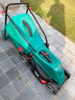 Elektrische grasmaaier Bosch, Tuin en Terras, Grasmaaiers, Ophalen, Elektrische grasmaaier, Zo goed als nieuw, Opvangbak
