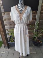 Bohemian zomerjurk met kant en flosjes, Kleding | Dames, Jurken, Maat 38/40 (M), Diva Fashion, Wit, Ophalen of Verzenden