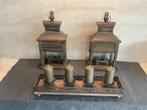 Mooie houten windlichtenset cottage stijl, Comme neuf, Enlèvement, X, X