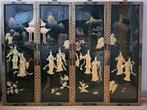4 Tableaux décors reliefs Chinois Gaïsha 120cmX91 !!!, Ophalen
