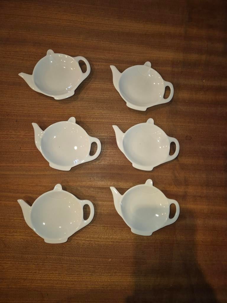 6 porseleinen theezak schoteltjes, Ophalen