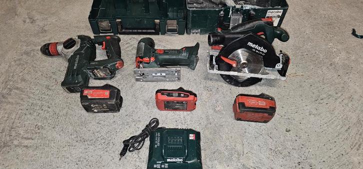 Metabo lot accu machines, Bricolage & Construction, Outillage | Autres Machines, Utilisé, Enlèvement