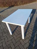 Witte moderne tafel, keukentafel, bureau...zeer sterk., Enlèvement, Utilisé, Bureau