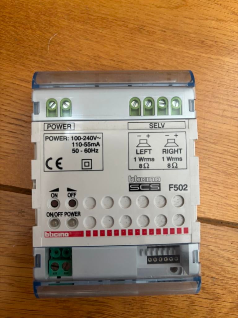 BTicino F502 DIN-rail Audio Versterker – MyHOME – Nieuw, Ophalen of Verzenden, Nieuw