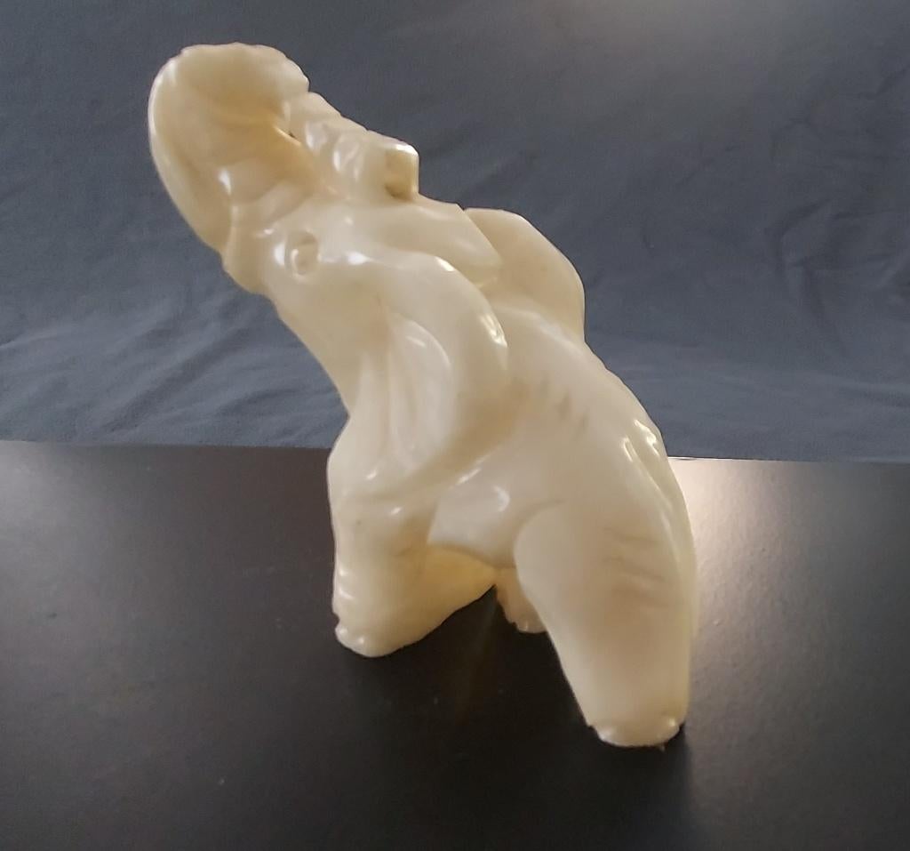 Petit éléphant en pierre, Maison & Meubles, Accessoires pour la Maison | Autre, Utilisé, Pierre/céramique, Beige, Enlèvement