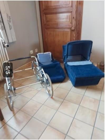 Landau-poussette vintage de marque Pericles. Très bon état., Enfants & Bébés, Enlèvement, Poussette