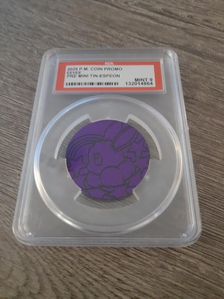 Eevee espeon munt psa9, Ophalen of Verzenden, Nieuw, Losse kaart
