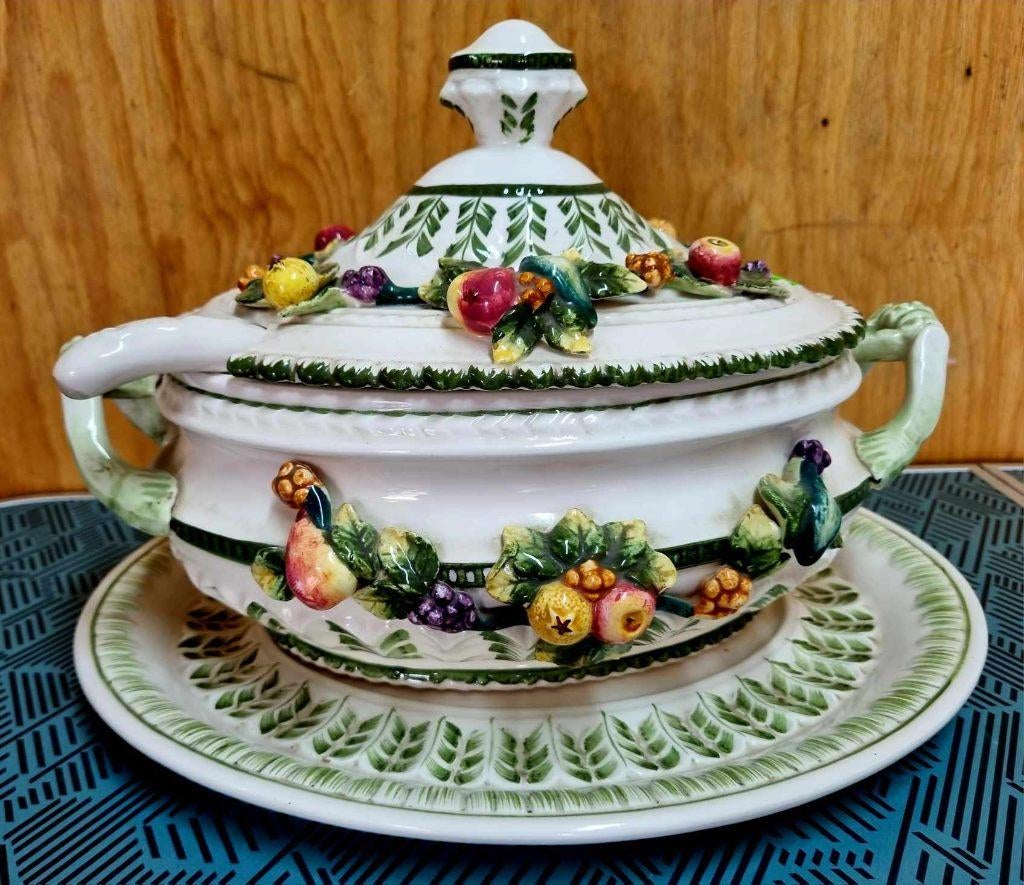 Soepterrine in Italiaans porselein, Antiek en Kunst, Ophalen of Verzenden