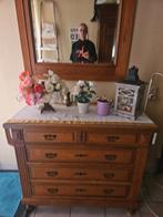 Miroir ancien avec commode en très bon état, Enlèvement