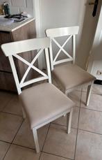 Twee witte eetkamerstoelen Ikea, Ophalen, Twee, Wit, Zo goed als nieuw