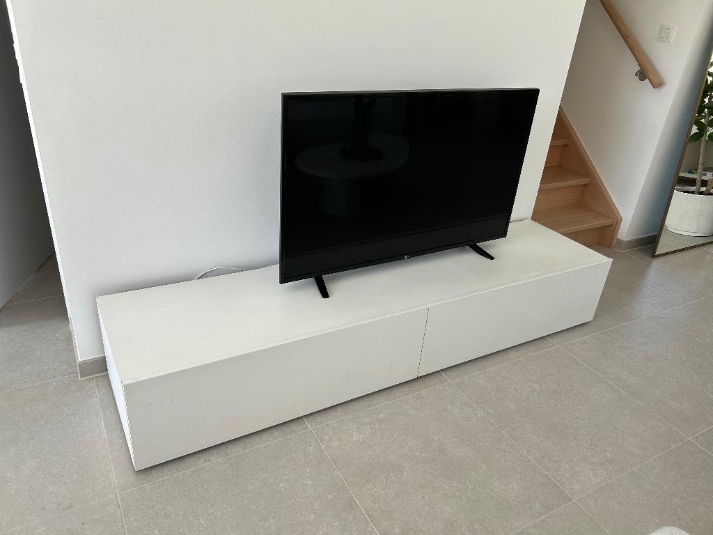 Tv kast (excl TV) 205B x 50L x 34H, Huis en Inrichting, Kasten |Televisiemeubels, Gebruikt, Minder dan 100 cm, 200 cm of meer