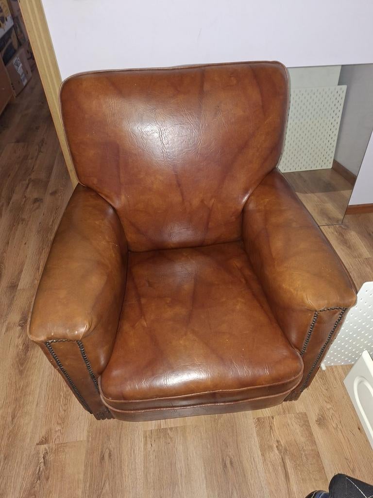2 stijlvolle clubzetels in echt leder, Enlèvement