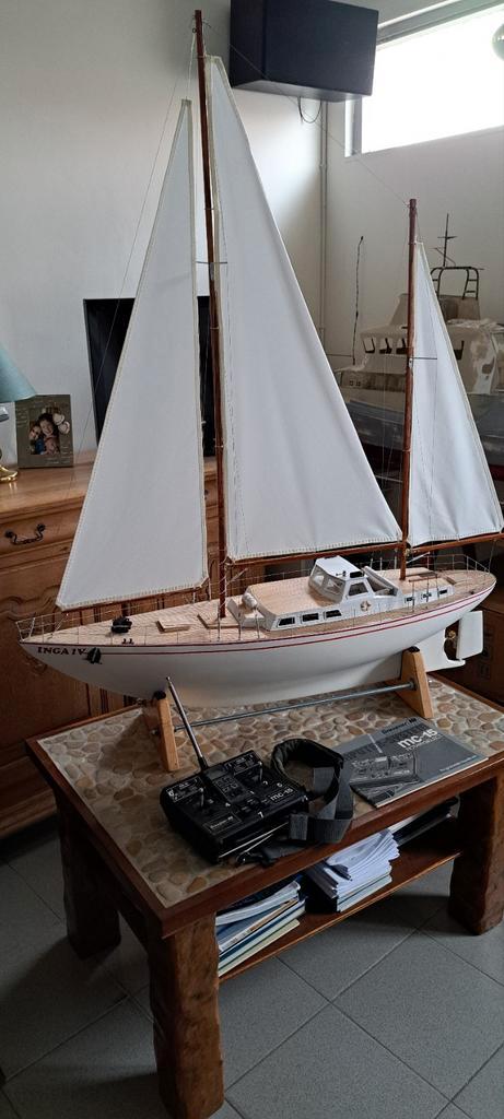 Zeilyacht INGA IV vaarklaar, Hobby en Vrije tijd, Modelbouw | Boten en Schepen, Nieuw, Ophalen