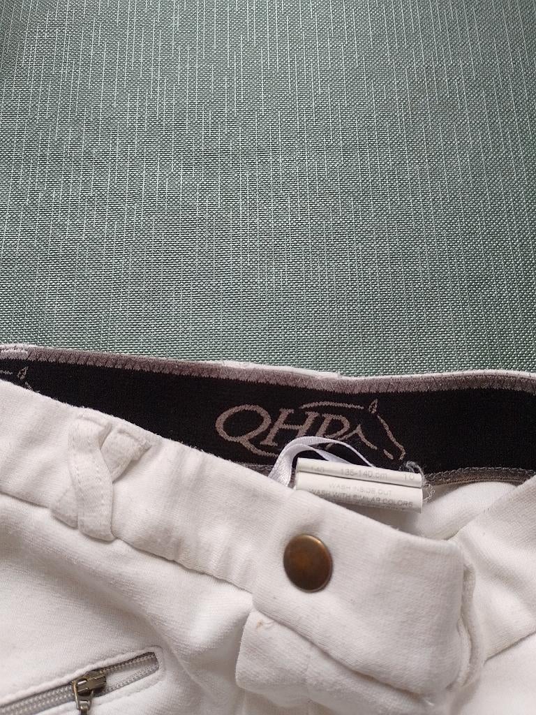 Rijbroek QHP wit maat 140, Dieren en Toebehoren, Paardrijkleding, Ophalen, Gebruikt, Kinderen, Onderkleding