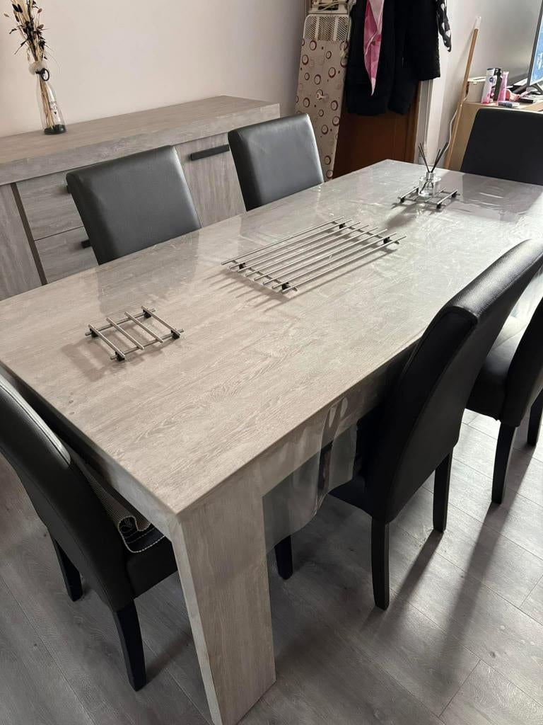 Salle à manger, Maison & Meubles, Salles à manger complètes, Enlèvement, Comme neuf, Moderne, 4 à 6 chaises