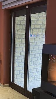 porte et châssis double vitrage meranti, Enlèvement, Utilisé, Fenêtre de façade ou Vitre, Double vitrage