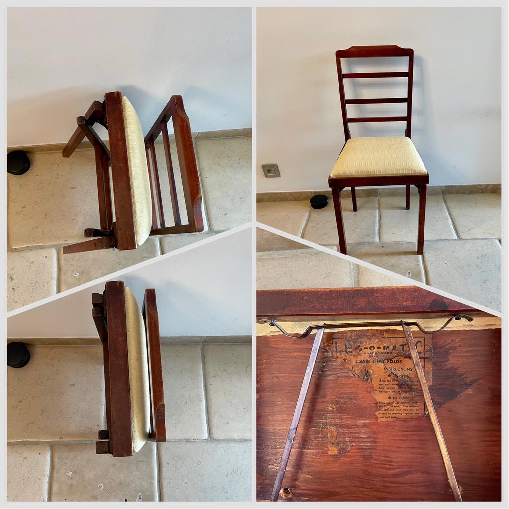Zeldzame vintage Leg-O-Matic opvouwbare stoel US, Ophalen