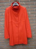 Korte Wollen-Polyamide Mantel Benetton, Maat 38/40 (M), Benetton, Nieuw, Oranje