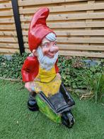 Vintage grote tuinkabouter met kruiwagen, Enlèvement, Nain de jardin