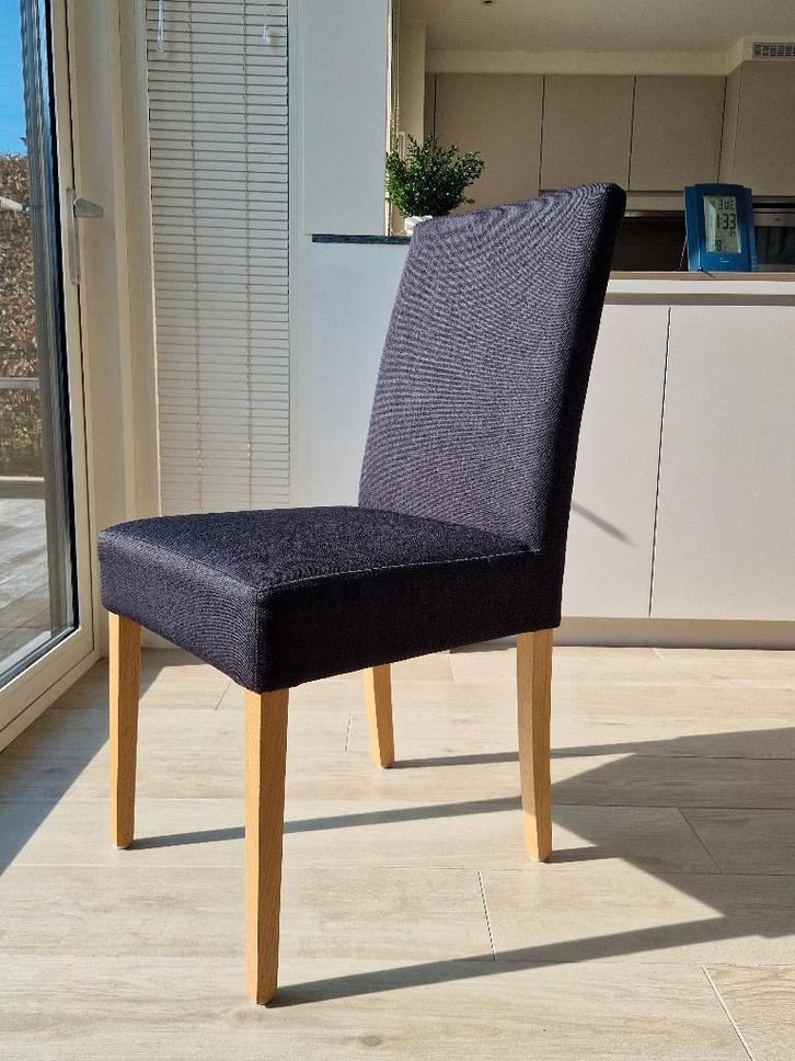 Stoel (zes stoelen), Huis en Inrichting, Stoelen, Vijf, Zes of meer stoelen, Stof, Grijs, Ophalen