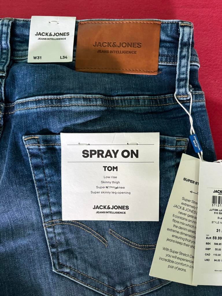 Jeansbroek nieuw maat 31 /lengte 34, Kleding | Heren, Spijkerbroeken en Jeans, Ophalen of Verzenden, Nieuw, Blauw, Overige jeansmaten