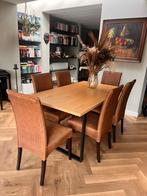 Eettafel met 6 original loom stoelen, Ophalen, Zo goed als nieuw