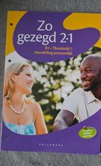 Zo gezegd 2.1 mondeling année 2021, Boeken, Schoolboeken, Ophalen, Nederlands