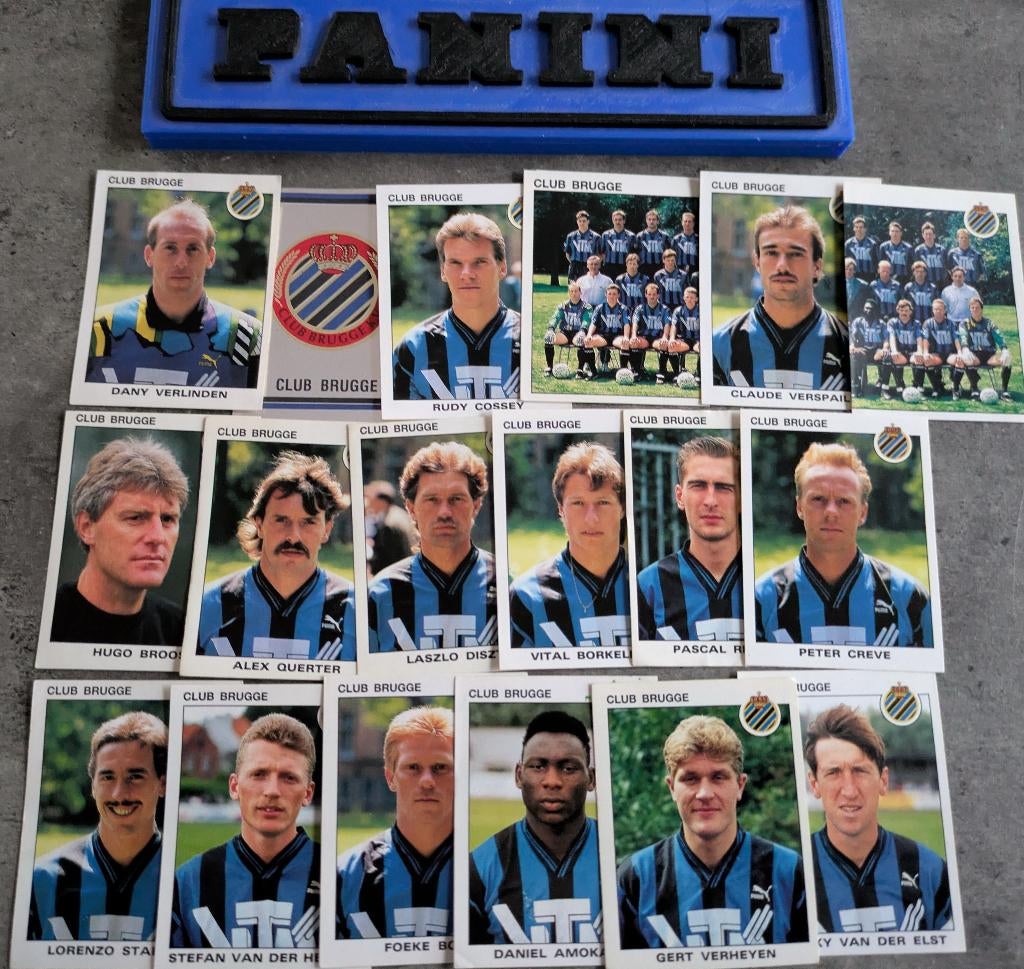 PANINI FOOTBALL 93 CLUB BRUGES 20 AUTOCOLLANTS FOOTBALL 1993, Hobby & Loisirs créatifs, Autocollants & Images, Neuf, Envoi