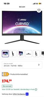 MSI curved gaming monitor vaste prijs, Computers en Software, Monitoren, Ophalen of Verzenden, Zo goed als nieuw, HDMI, Gaming
