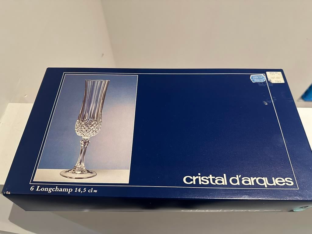 Longchamps cristal d’arques 24% 6x14,5 cl, Enlèvement, Comme neuf