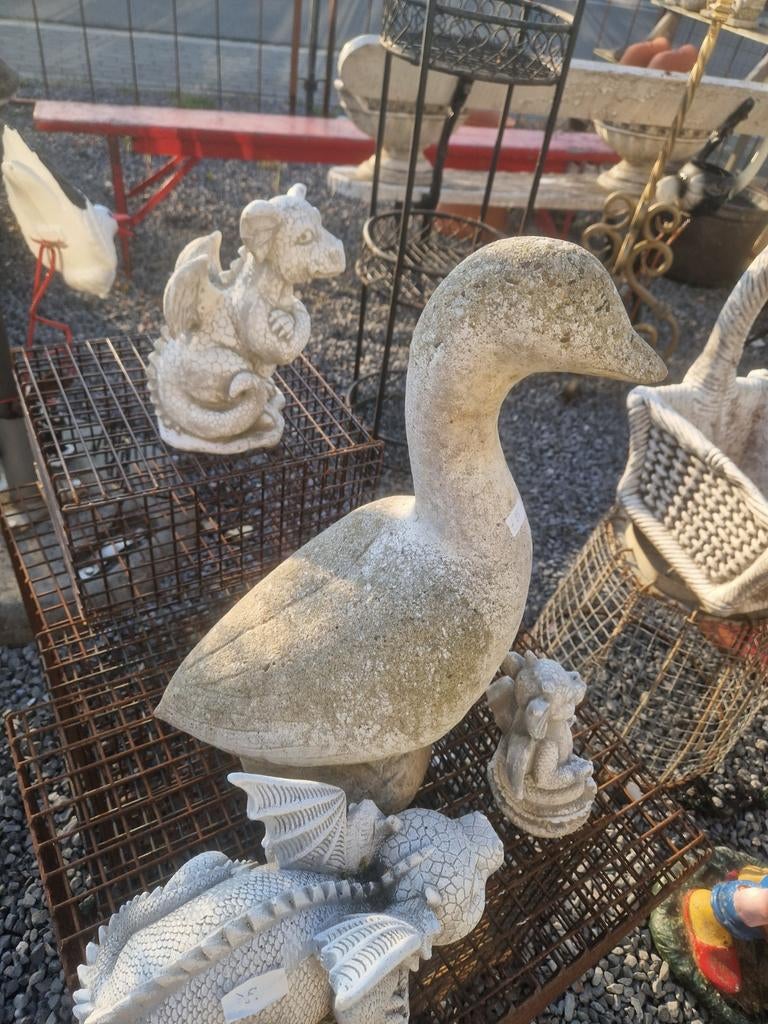 Canard en ciment 47 cm 30€, Jardin & Terrasse, Enlèvement