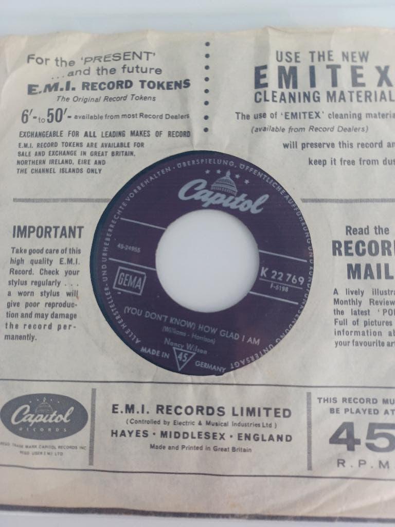 Jazz45: Nancy Wilson – (You Don't Know) How Glad I Am, CD & DVD, Vinyles Singles, Enlèvement ou Envoi, Single, Utilisé, 7 pouces