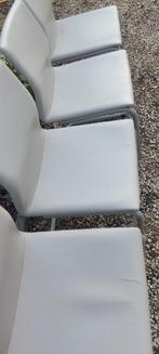 4 chaises grises intérieures, Maison & Meubles, Chaises, Gris, Enlèvement, Utilisé, Cuir
