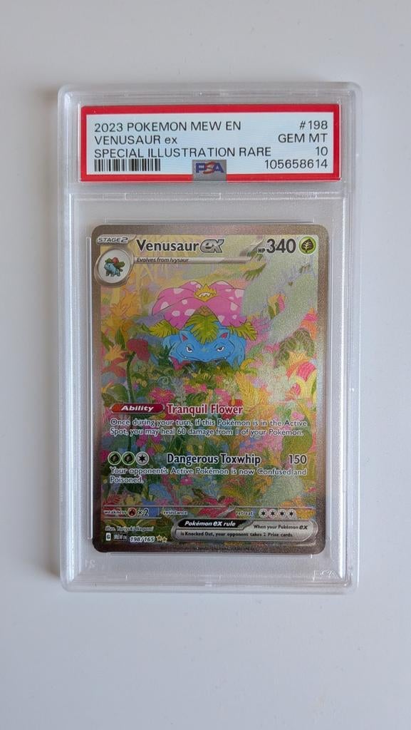 Venusaur ex 198 PSA 10 Pokemon 151, Ophalen of Verzenden, Nieuw, Losse kaart, Foil