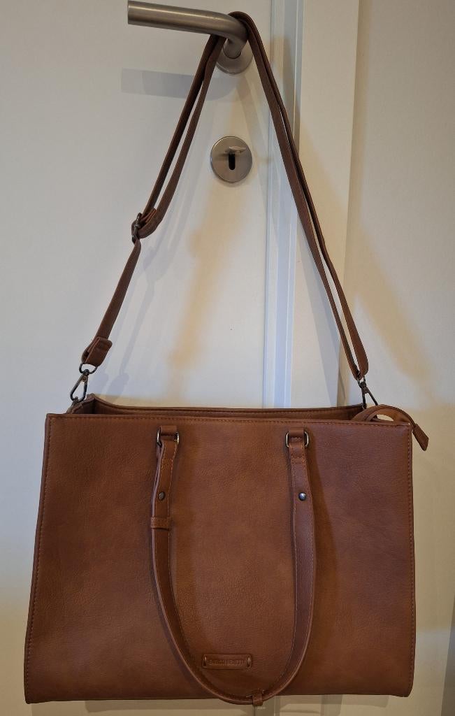 Kunstleren schoudertas/shopper, merk Enrico Benetti, cognac, Bijoux, Sacs & Beauté, Sacs | Sacs Femme, Enlèvement ou Envoi, Comme neuf