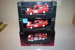 3 x 1:43 mitsubishi lancer evo T.Makinnen rally WRC., Ophalen of Verzenden, Zo goed als nieuw, Auto