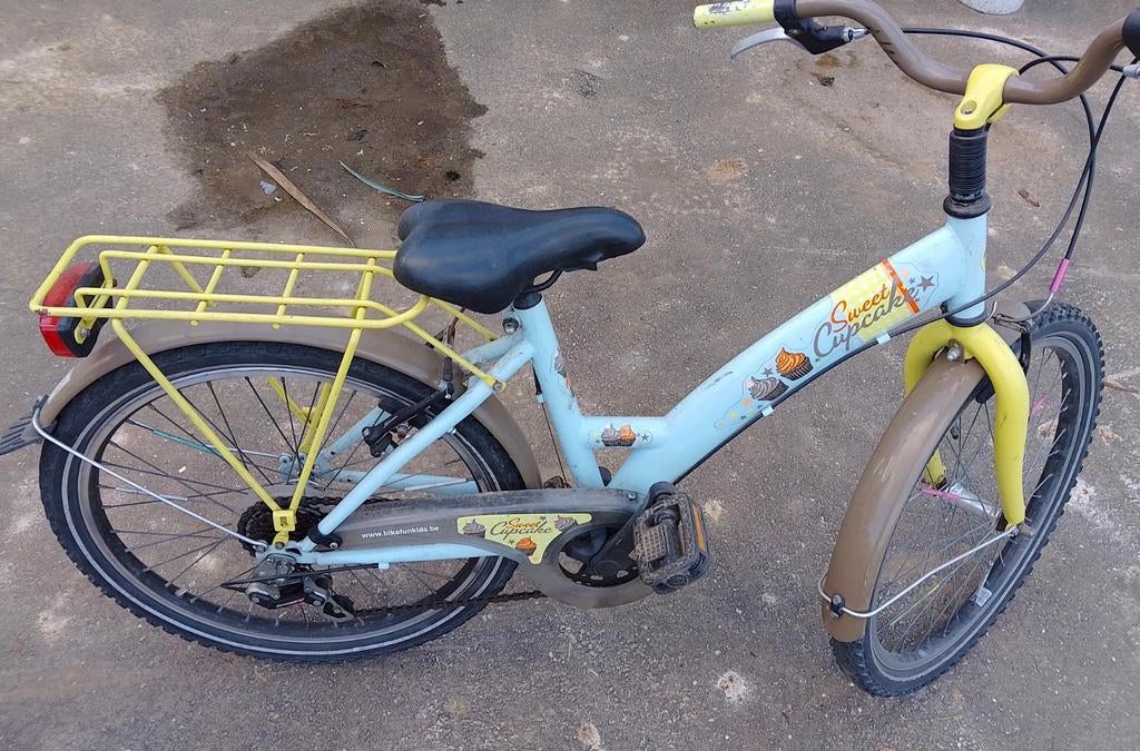 Meisjesfiets, Ophalen, Gebruikt, 22 inch, Handrem