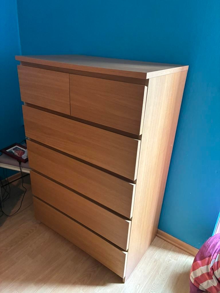 Commode Malm 6 tiroirs, Enlèvement, Comme neuf
