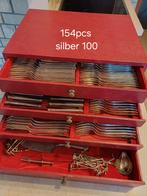 Couverts vintage en métal argenté, 154 pièces, AK silber 100, Enlèvement, Utilisé, Argent, Ensemble de couverts