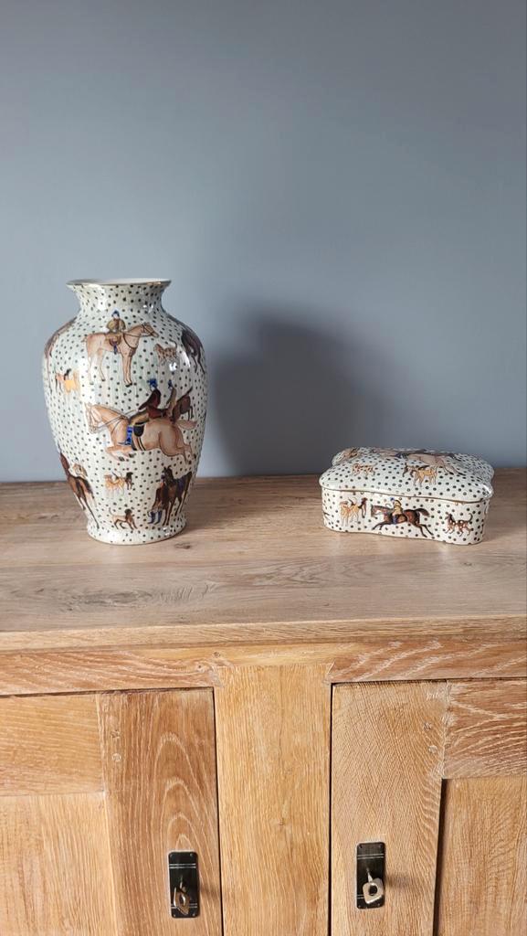 Handbeschilderd porselein, Antiek en Kunst, Antiek | Vazen, Ophalen