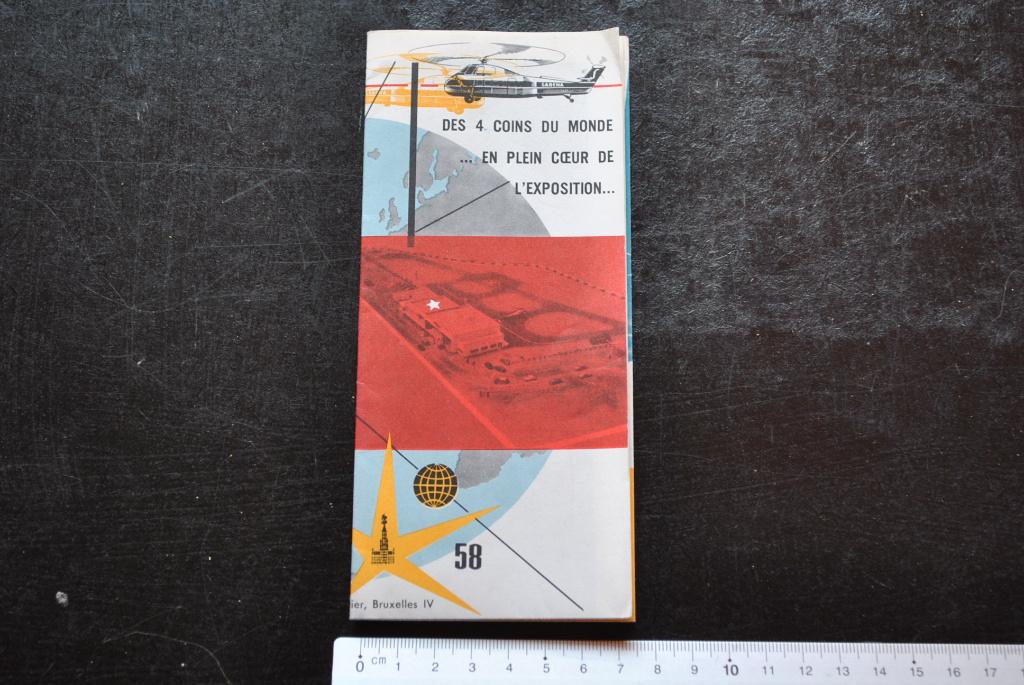 Plan publicitaire Expo 58 Brasserie Léopold HELISTAR SABENA, Enlèvement ou Envoi, Autres types