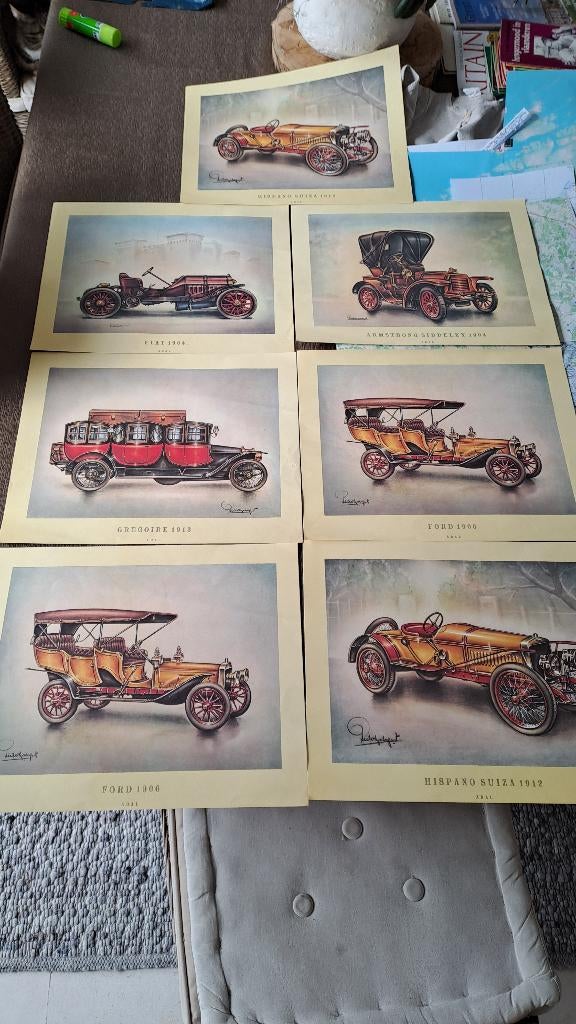 Prenten vintage auto's, Ophalen, Auto's