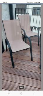 6 nouvelles chaises de jardin, dossier haut empilable, Enlèvement, Empilable