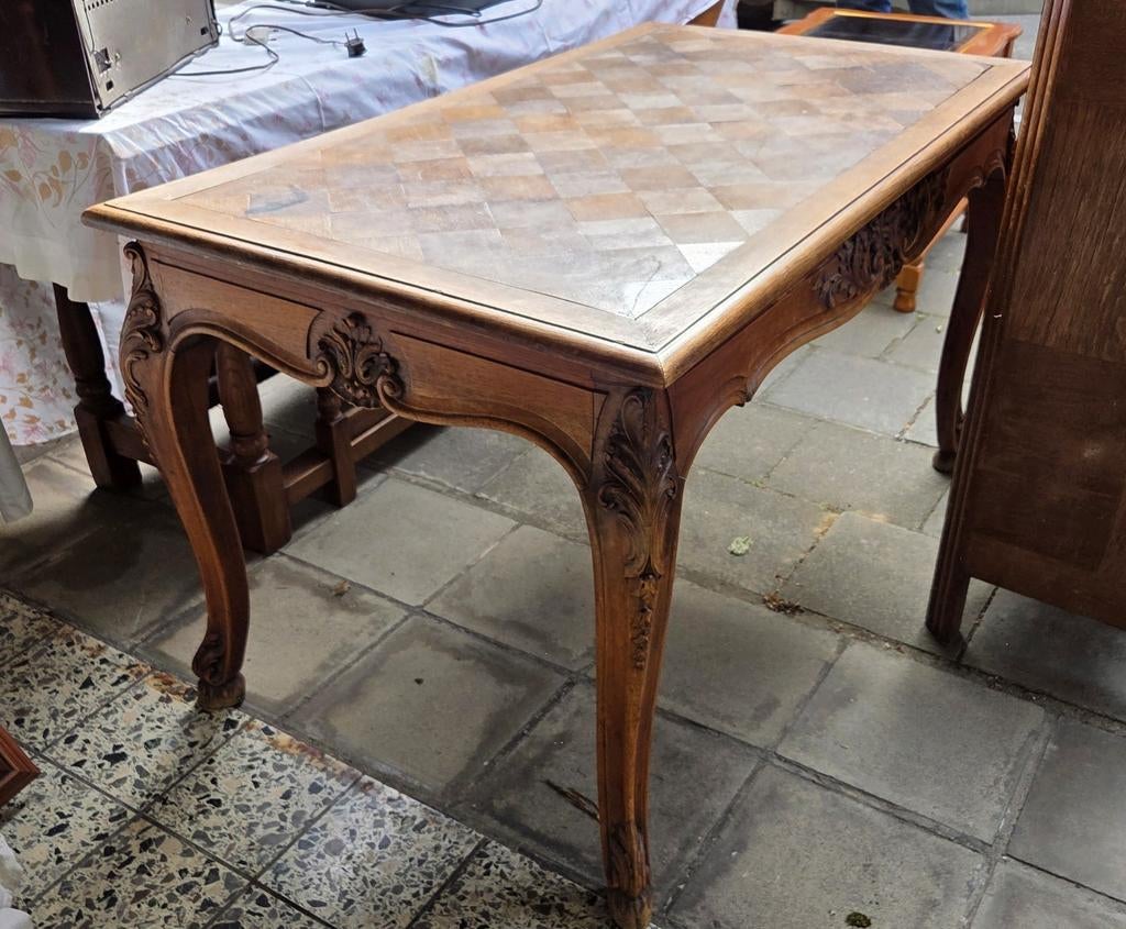 houten eettafel, Ophalen