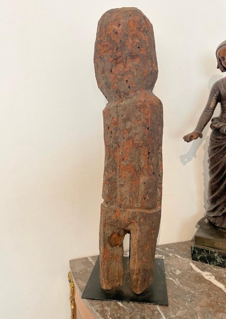 Groot houten beeld — Native Art Moba Togo Africa, Antiek en Kunst, Kunst | Beelden en Houtsnijwerken, Ophalen of Verzenden